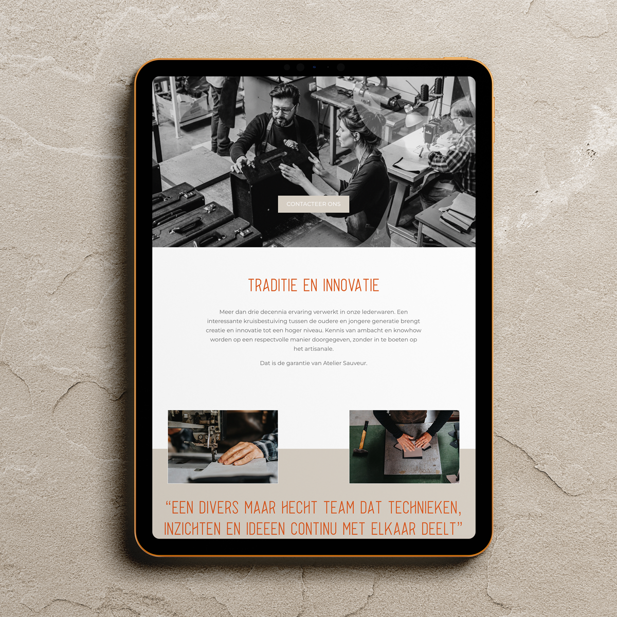 ontwerp website atelier sauveur